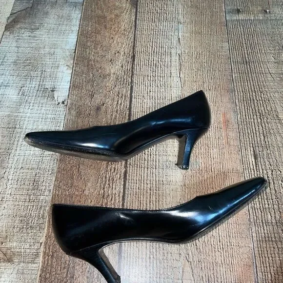 Prada square toe black pumps heels - Picture 10 of 11